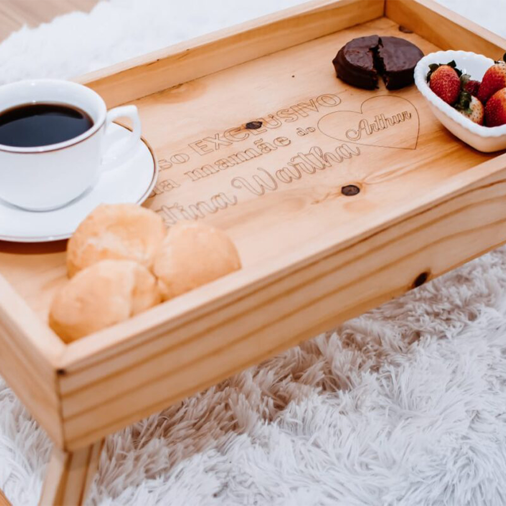 Bandeja para Café da Manhã Personalizada